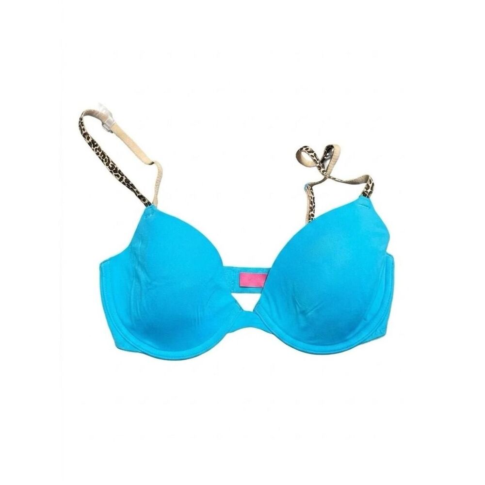 Victoria-s-secret Women's Blue and Brown Bra - Picture 1 of 3